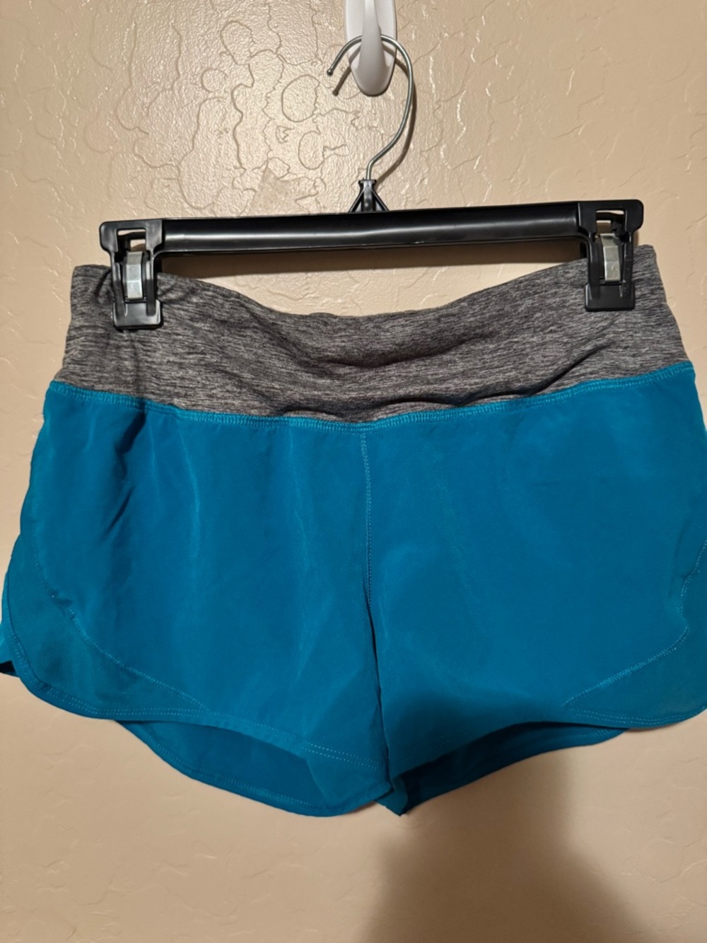 Champion Teal Athletic Shorts with Heather Gray Waistband